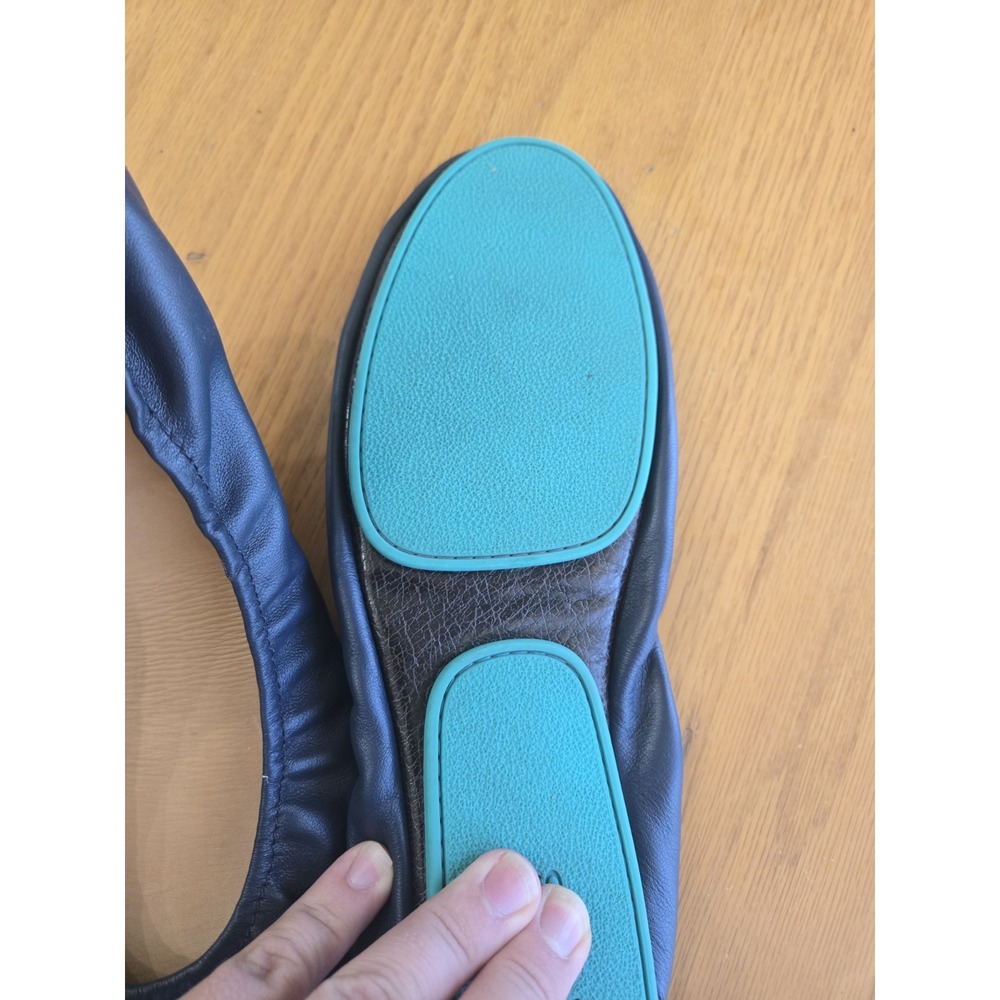 Tieks Cobalt Blue Leather Ballet Flats Shoes Size 12 Classic Foldable - Picture 7 of 7